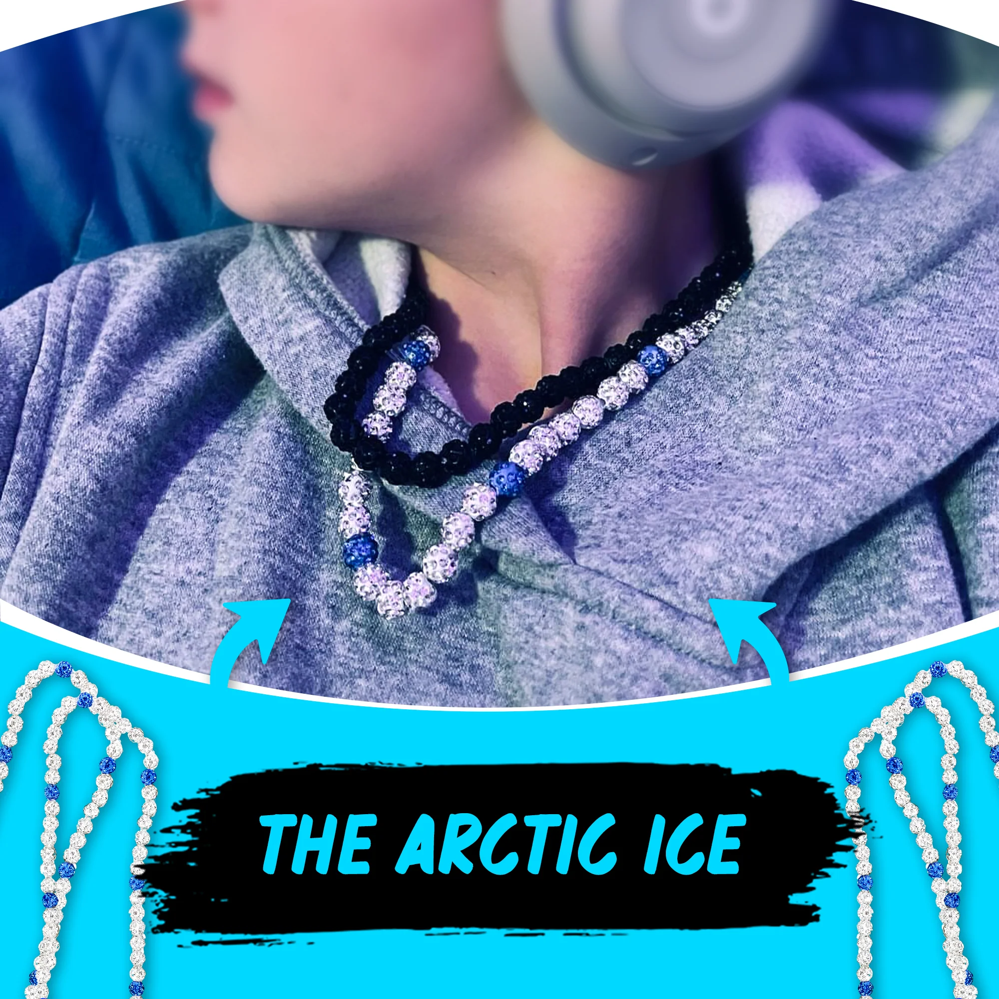 Arctic Ice - Dirty Mids ICE Collection Baseball Necklace - Image 4