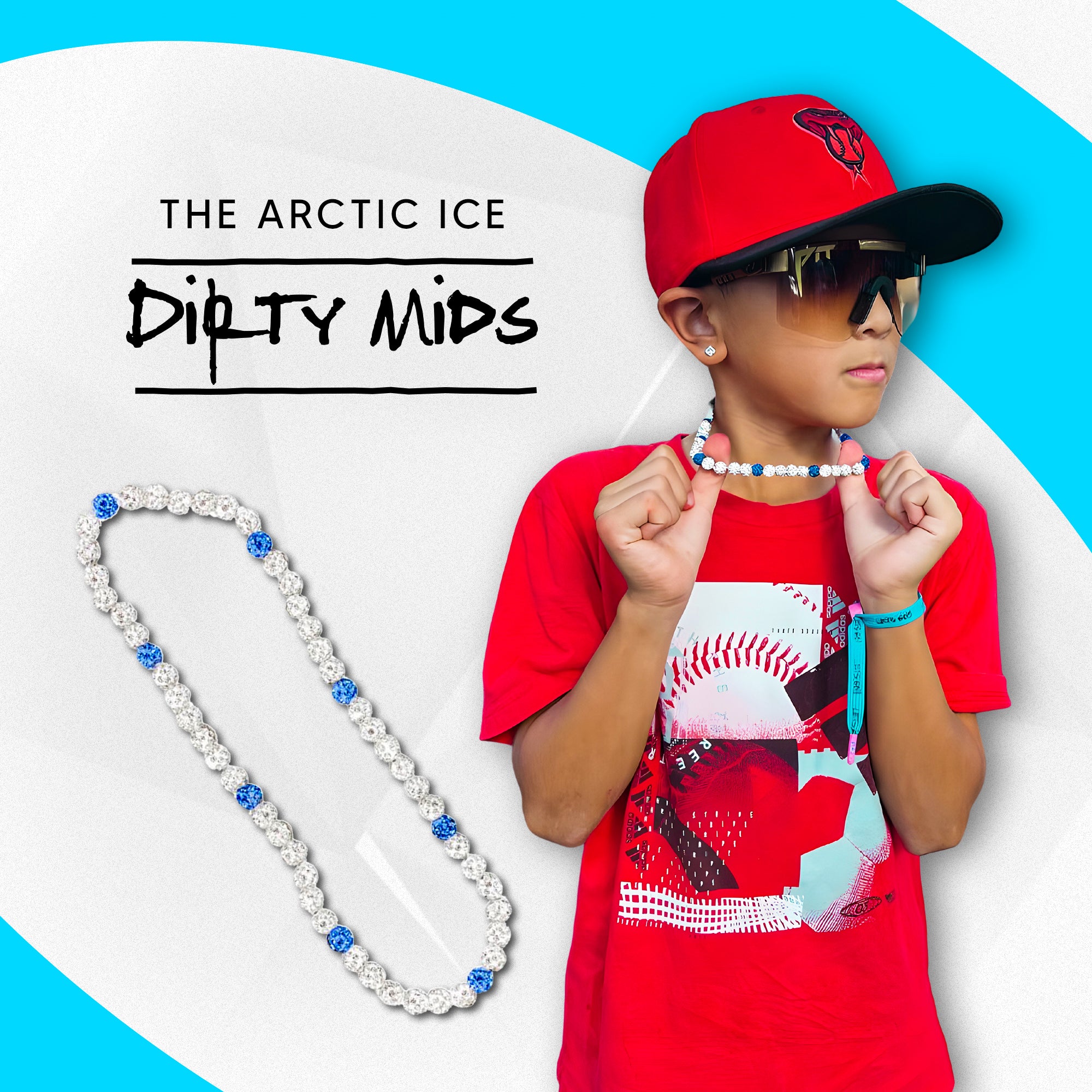 Arctic Ice - Dirty Mids ICE Collection Baseball Necklace - Image 6