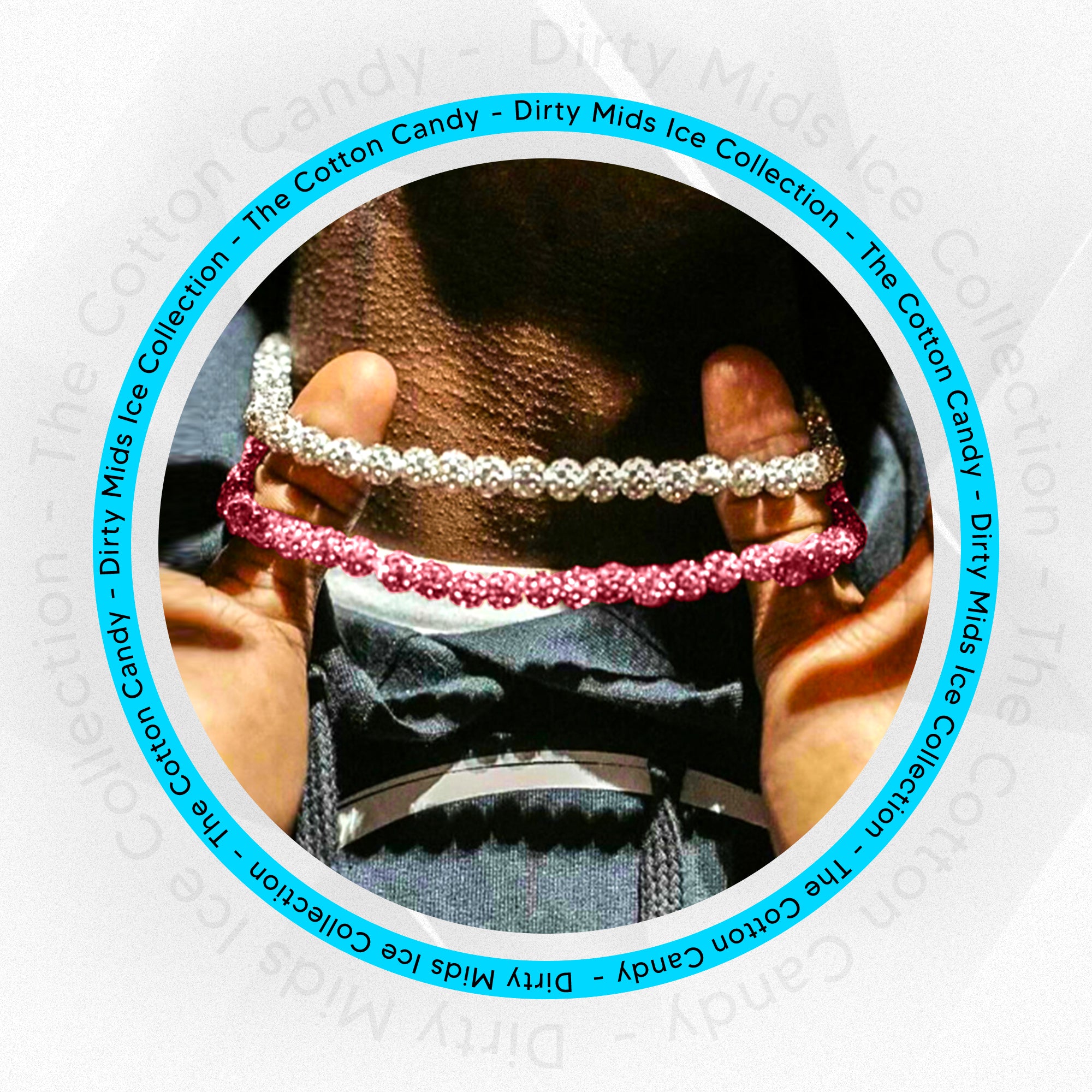 Cotton Candy - Dirty Mids ICE Collection Baseball Necklace - Image 3