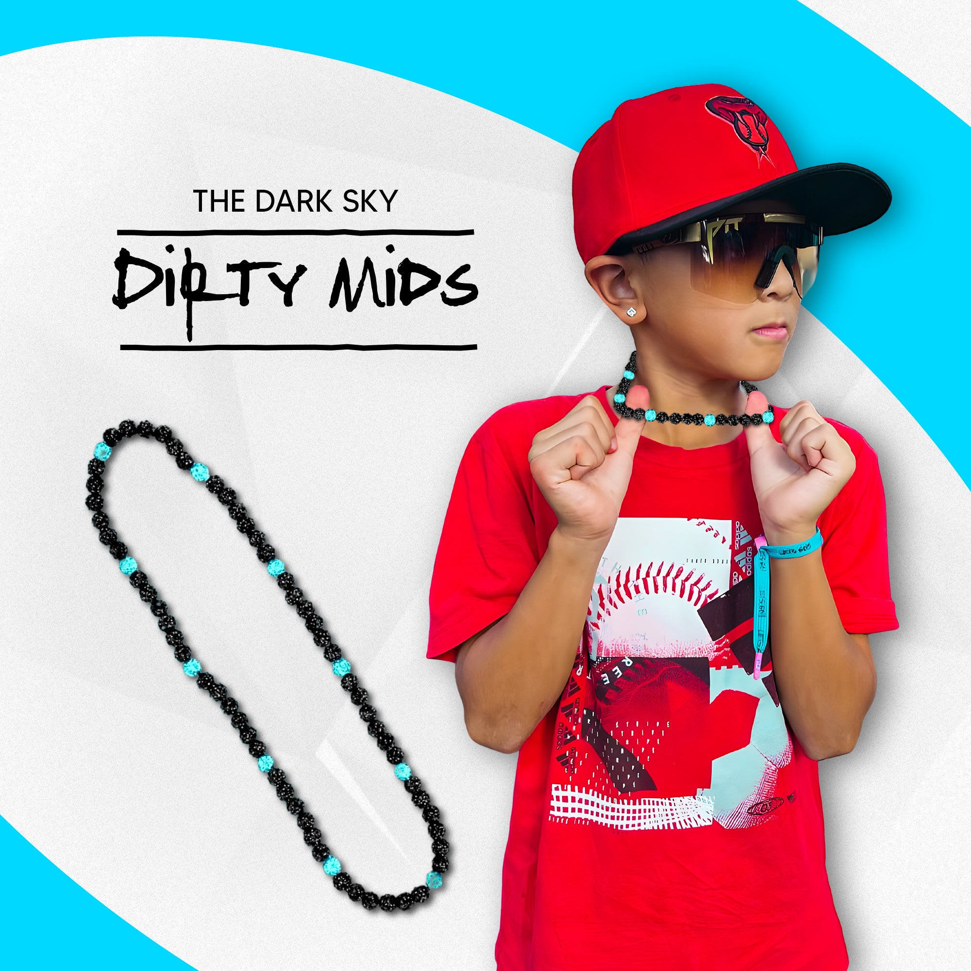 Dark Sky - Dirty Mids ICE Collection Baseball Necklace - Image 3