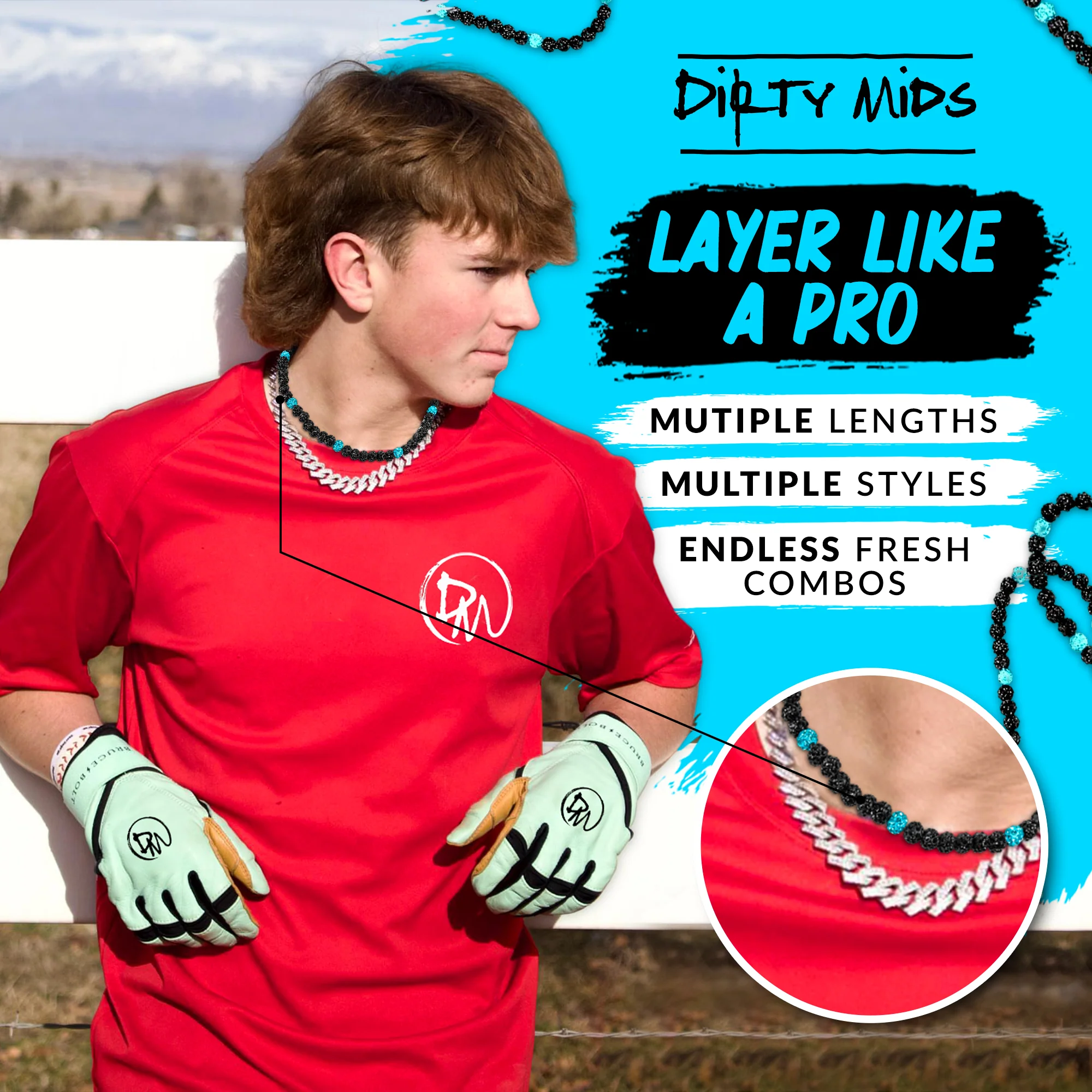 Dark Sky - Dirty Mids ICE Collection Baseball Necklace - Image 7