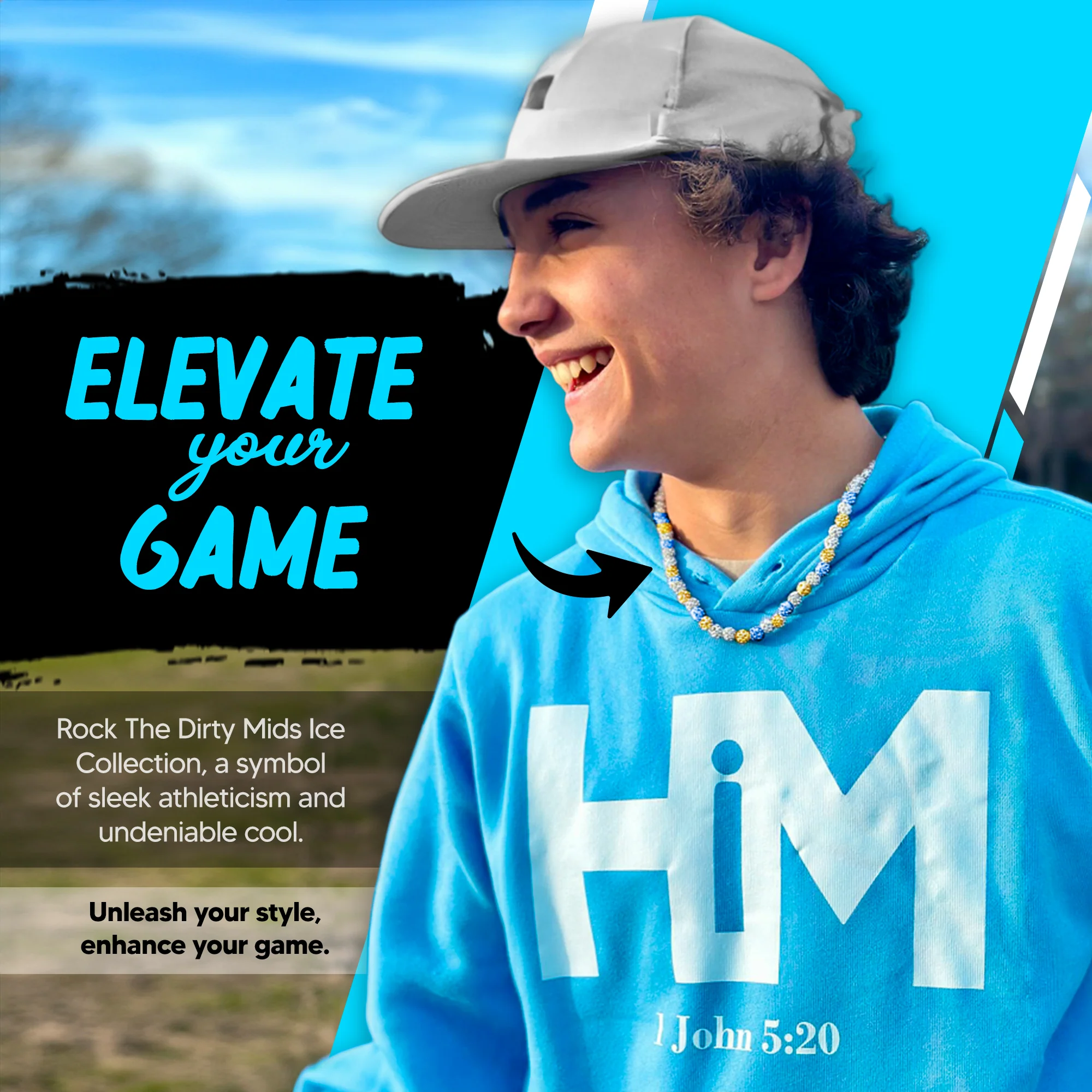 Halo - Dirty Mids ICE Collection Baseball Necklace - Image 5