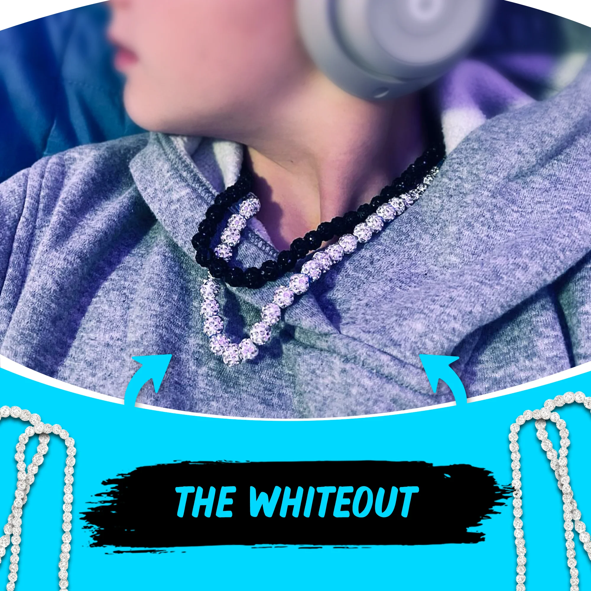 White Out - Dirty Mids ICE Collection Baseball Necklace - Image 5